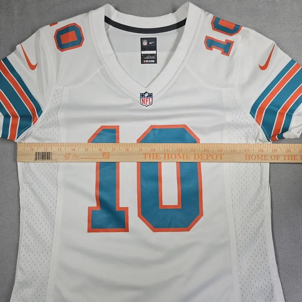 Nike Miami Dolphins Jersey Womens Size M Tyreek Hill #10 NFL White‎ On Field